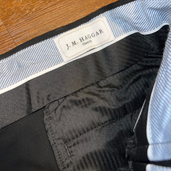 NWT J.M. Haggar Classic Fit Black Dress Pants Joe Men’s Trousers Size 42x29 - Picture 5 of 9